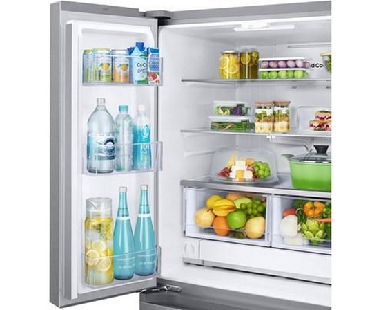 Samsung 33-Inch, 25 Cu. Ft. French 3-Door Refrigerator With Dual Auto Ice Maker With Ice Bites™ - RF25C5151SR/AA