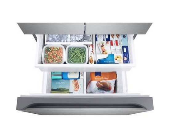 Samsung 33-Inch, 25 Cu. Ft. French 3-Door Refrigerator With Dual Auto Ice Maker With Ice Bites™ - RF25C5151SR/AA