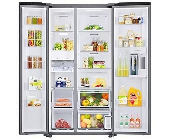 Samsung Bespoke 36-Inch, 22.6 Cu. Ft. Counter-Depth Side-By-Side Refrigerator With Beverage Center™ - RS23CB760012AA