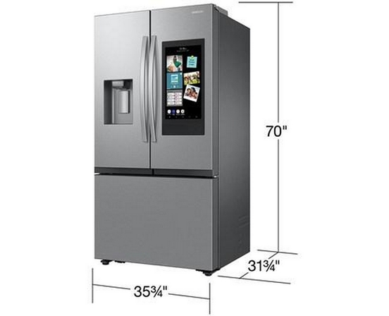 Samsung 36-Inch, 25 Cu. Ft. Counter-Depth French 3-Door Refrigerator With Family Hub™ - RF27CG5900SRAC