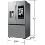 Samsung 36-Inch, 25 Cu. Ft. Counter-Depth French 3-Door Refrigerator With Family Hub™ - RF27CG5900SRAC