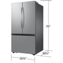 Samsung 36-Inch, 32 Cu. Ft. French 3-Door Refrigerator With Dual Auto Ice Maker - RF32CG5100SRAA