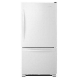 Whirlpool 33-Inch, 22 Cu. Ft. Bottom Freezer Refrigerator With Icemaker - WRB322DMBW