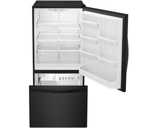 Whirlpool 33-Inch, 22 Cu. Ft. Bottom Freezer Refrigerator With Icemaker - WRB322DMBB