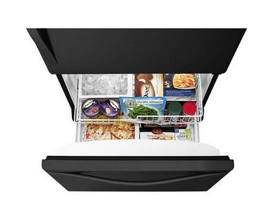 Whirlpool 33-Inch, 22 Cu. Ft. Bottom Freezer Refrigerator With Icemaker - WRB322DMBB