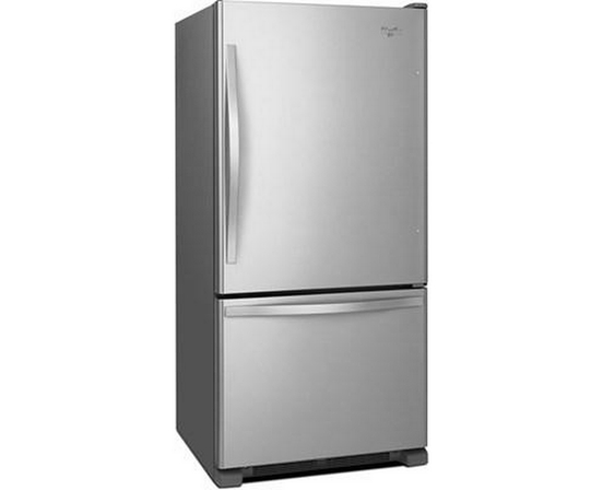 Whirlpool 33-Inch, 22 Cu. Ft. Bottom Freezer Refrigerator With Icemaker - WRB322DMBM