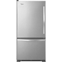 Whirlpool 30-Inch, 18.6 Cu. Ft. Bottom Freezer Refrigerator - WRB329LFBM