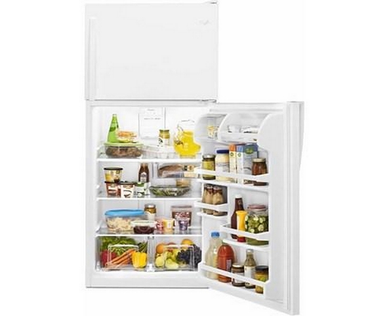 Whirlpool 30-Inch, 18.2 Cu.Ft. Freestanding Top Freezer Refrigerator With Flexi-Slide™ Bin - WRT318FZDW
