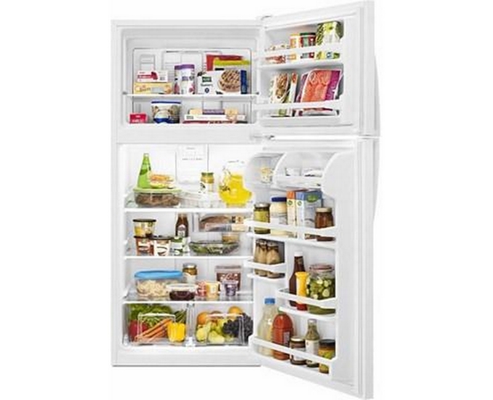 Whirlpool 30-Inch, 18.2 Cu.Ft. Freestanding Top Freezer Refrigerator With Flexi-Slide™ Bin - WRT318FZDW