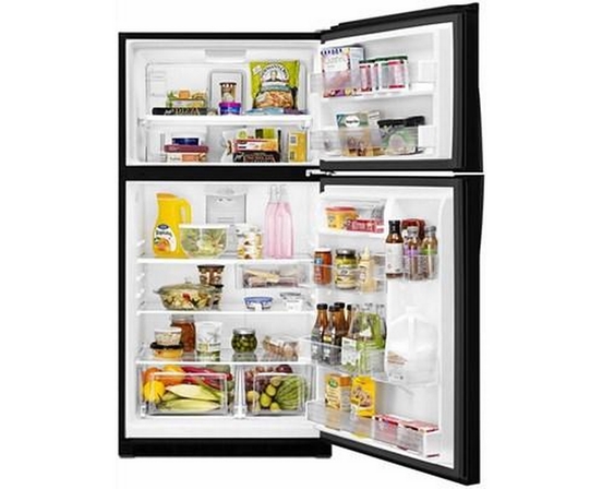 Whirlpool 33-Inch, 21.3 Cu. Ft. Freestanding Top Freezer Refrigerator With Flexi-Slide™ Bin - WRT541SZDB