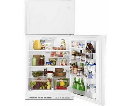 Whirlpool 33-Inch, 21.3 Cu. Ft. Freestanding Top Freezer Refrigerator With Flexi-Slide™ Bin - WRT541SZDW