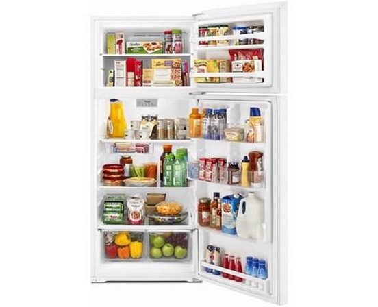 Whirlpool 28-Inch, 17.64 Cu. Ft. Top Freezer Refrigerator - WRT518SZFW