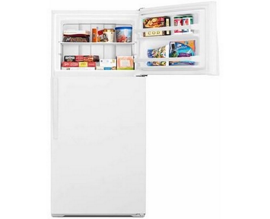Whirlpool 28-Inch, 14.0 Cu. Ft. Top Freezer Refrigerator - WRT134TFDM