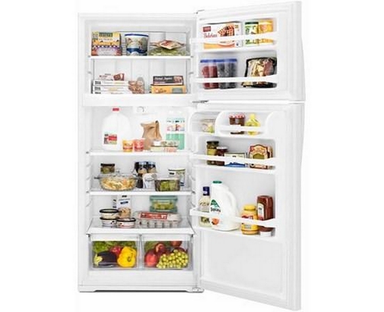 Whirlpool 28-Inch, 14.0 Cu. Ft. Top Freezer Refrigerator - WRT134TFDM