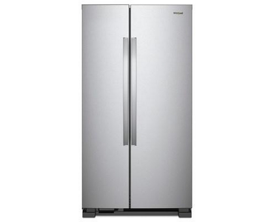Whirlpool 33-Inch, 21.7 Cu. Ft. Freestanding Side-By-Side Refrigerator With Adaptive Defrost - WRS312SNHM