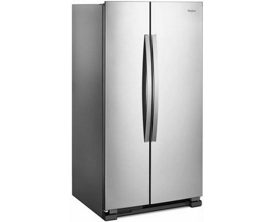 Whirlpool 33-Inch, 21.7 Cu. Ft. Freestanding Side-By-Side Refrigerator With Adaptive Defrost - WRS312SNHM