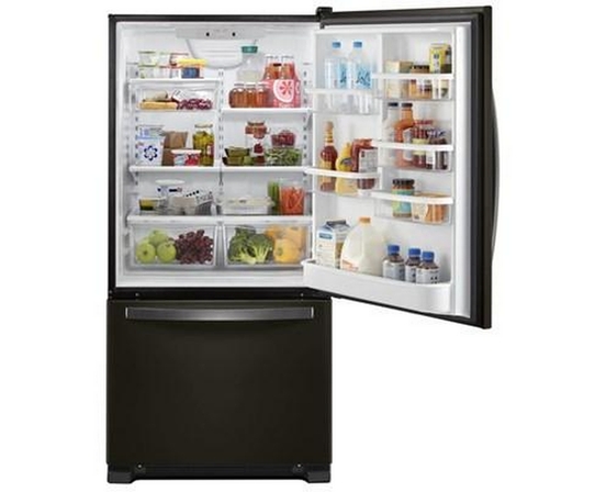Whirlpool 33-Inch, 22 Cu. Ft. Bottom Freezer Refrigerator With Icemaker - WRB322DMHV