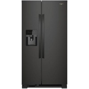 Whirlpool 33-Inch, 21.4 Cu. Ft. Side-By-Side Freestanding Refrigerator With Exterior Ice And Water Dispenser With Everydrop™ Water Filtration - WRS331SDHB