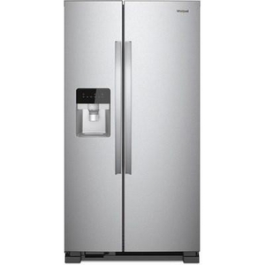 Whirlpool 33-Inch, 21.4 Cu. Ft. Side-By-Side Freestanding Refrigerator With Exterior Ice And Water Dispenser With Everydrop™ Water Filtration - WRS331SDHM