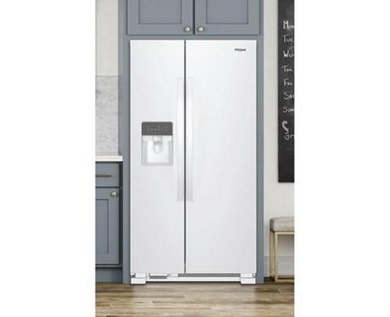 Whirlpool 36-Inch, 24.5 Cu. Ft. Freestanding Side-By-Side Refrigerator With Exterior Ice And Water Dispenser With Everydrop™ Water Filtration - WRS335SDHW