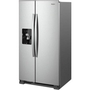 Whirlpool 36-Inch, 24.5 Cu. Ft. Freestanding Side-By-Side Refrigerator With Exterior Ice And Water Dispenser With Everydrop™ Water Filtration - WRS335SDHM