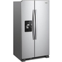 Whirlpool 36-Inch, 24.5 Cu. Ft. Freestanding Side-By-Side Refrigerator With Exterior Ice And Water Dispenser With Everydrop™ Water Filtration - WRS335SDHM