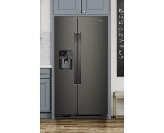 Whirlpool 36-Inch, 24.5 Cu. Ft. Side-By-Side Freestanding Refrigerator With Exterior Ice And Water Dispenser With Everydrop™ Water Filtration - WRS555SIHV