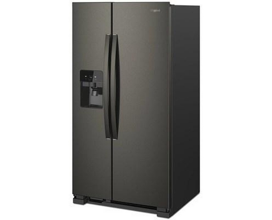 Whirlpool 36-Inch, 24.5 Cu. Ft. Side-By-Side Freestanding Refrigerator With Exterior Ice And Water Dispenser With Everydrop™ Water Filtration - WRS555SIHV