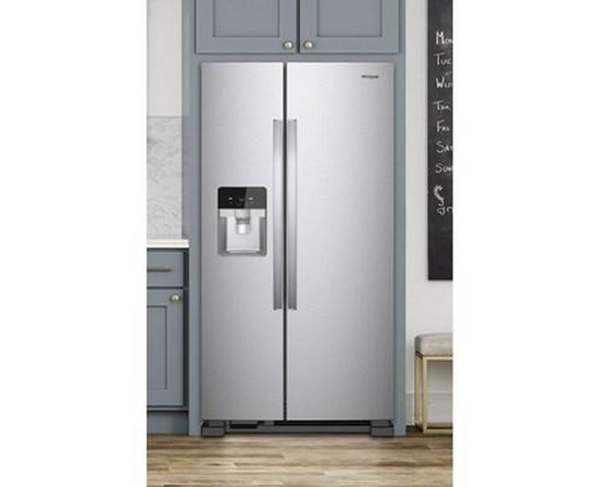Whirlpool 36-Inch, 24.5 Cu. Ft. Side-By-Side Freestanding Refrigerator With Exterior Ice And Water Dispenser With Everydrop™ Water Filtration - WRS555SIHZ