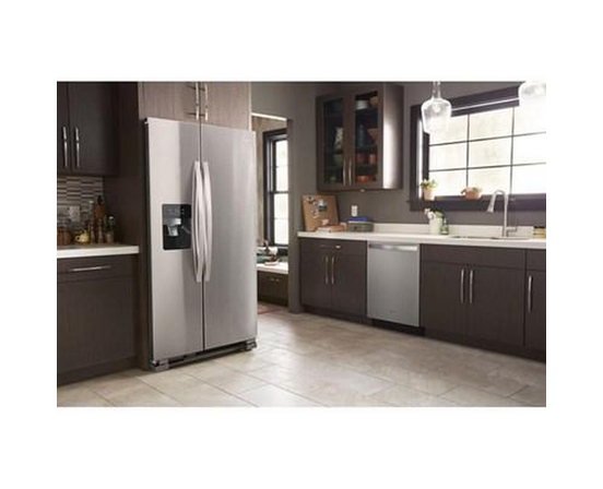 Whirlpool 36-Inch, 24.5 Cu. Ft. Side-By-Side Freestanding Refrigerator With Exterior Ice And Water Dispenser With Everydrop™ Water Filtration - WRS555SIHZ
