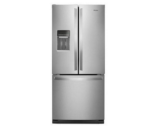 Whirlpool 30-Inch, 19.7 Cu.Ft. Freestanding French 3-Door Refrigerator With Exterior Water Dispenser With Everydrop® Filtration - WRF560SEHZ