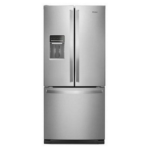 Whirlpool 30-Inch, 19.7 Cu.Ft. Freestanding French 3-Door Refrigerator With Exterior Water Dispenser With Everydrop® Filtration - WRF560SEHZ
