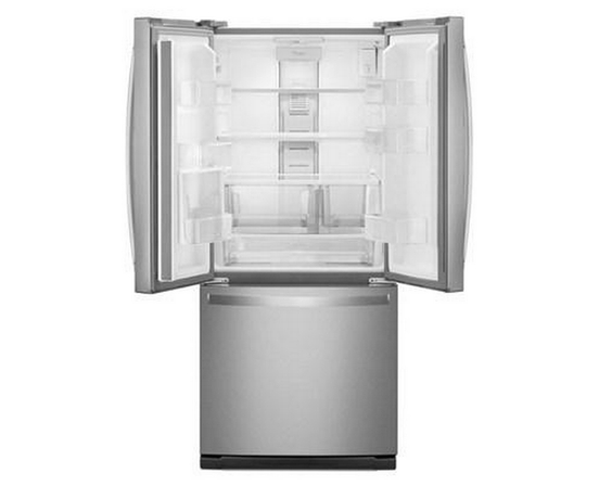 Whirlpool 30-Inch, 19.7 Cu.Ft. Freestanding French 3-Door Refrigerator With Exterior Water Dispenser With Everydrop® Filtration - WRF560SEHZ