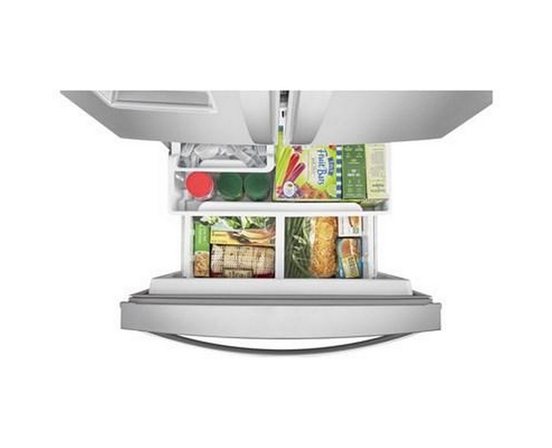 Whirlpool 30-Inch, 19.7 Cu.Ft. Freestanding French 3-Door Refrigerator With Exterior Water Dispenser With Everydrop® Filtration - WRF560SEHZ