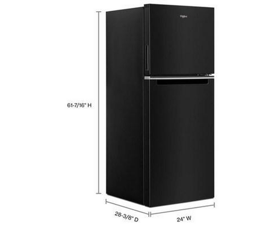 Whirlpool 24-Inch, 11.6 Cu.Ft. Counter-Depth Top Freezer Refrigerator With Automatic Defrost - WRT112CZJB