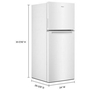Whirlpool 24-Inch, 11.6 Cu.Ft. Counter-Depth Top Freezer Refrigerator With Automatic Defrost - WRT112CZJW