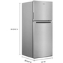Whirlpool 24-Inch, 11.6 Cu.Ft. Counter-Depth Top Freezer Refrigerator With Automatic Defrost - WRT112CZJZ