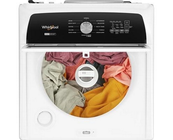 Whirlpool® 5.4 - 5.5 Cu. Ft. I.E.C. Capacity Top Load Washer with Removable Agitator - WTW5057LW