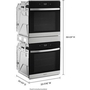 Whirlpool 24-Inch, 5.8 Cu. Ft.  Double Wall Oven With True Convection Technology - WOD52ES4MZ