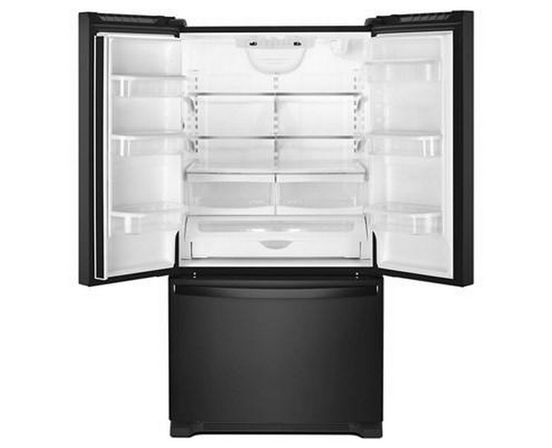 Whirlpool 33-Inch, 22.1 Cu. Ft. Freestanding French 3-Door Refrigerator With Factory Installed Ice Maker - WRFF5333PB