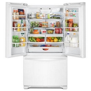 Whirlpool 33-Inch, 22.1 Cu. Ft. Freestanding French 3-Door Refrigerator - WRFF5333PW