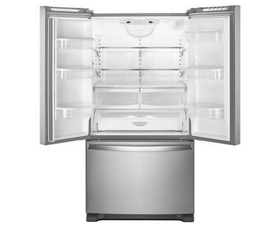 Whirlpool 33-Inch, 22.1 Cu. Ft. Freestanding French 3-Door Refrigerator With Factory Installed Ice Maker - WRFF5333PZ