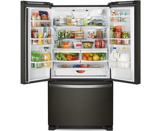 Whirlpool 33-Inch, 22.1 Cu. Ft. Freestanding French 3-Door Refrigerator With Factory Installed Ice Maker - WRFF5333PV