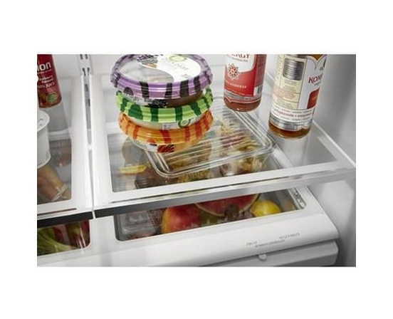 Whirlpool 33-Inch, 22.1 Cu. Ft. Freestanding French 3-Door Refrigerator With Factory Installed Ice Maker - WRFF5333PV