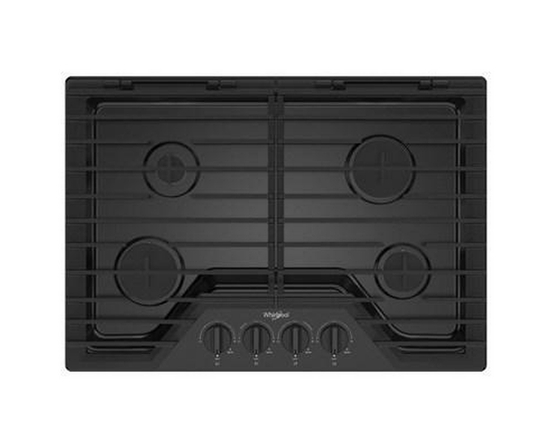Whirlpool 30-Inch Built-In Gas Cooktop With Ez-2-Lift™ Hinged Cast-Iron Grates - WCGK5030PB