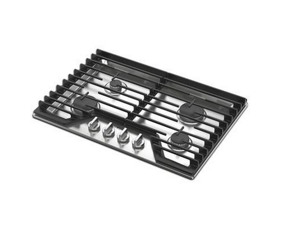 Whirlpool 30-Inch Built-In Gas Cooktop With Ez-2-Lift™ Hinged Cast-Iron Grates - WCGK5030PS