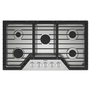 Whirlpool 36-Inch Built-In Gas Cooktop With Ez-2-Lift™ Hinged Cast-Iron Grates - WCGK5036PS