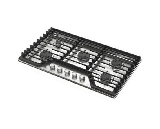 Whirlpool 36-Inch Built-In Gas Cooktop With Ez-2-Lift™ Hinged Cast-Iron Grates - WCGK7036PS