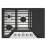 Whirlpool 30-Inch Built-In Gas Cooktop With 2-In-1 Hinged Grate To Griddle - WCGK7530PS