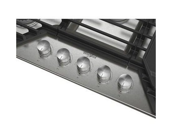 Whirlpool 30-Inch Built-In Gas Cooktop With 2-In-1 Hinged Grate To Griddle - WCGK7530PS